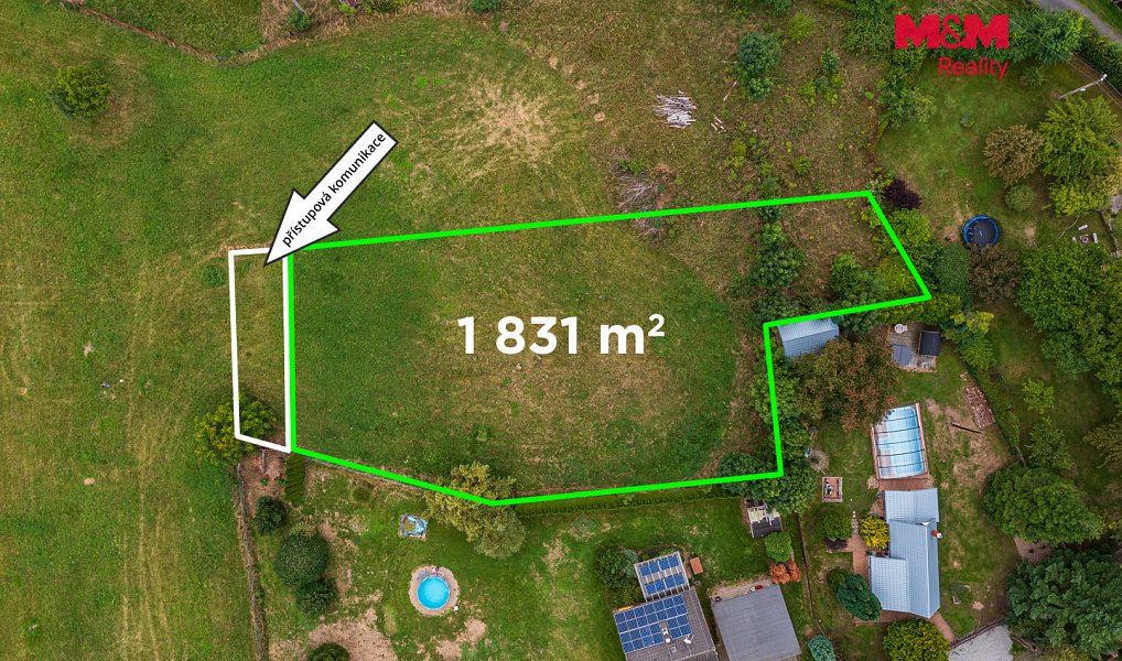 Prodej stavebního pozemku 1 897 m², Arnoltice – náhled fotky 2