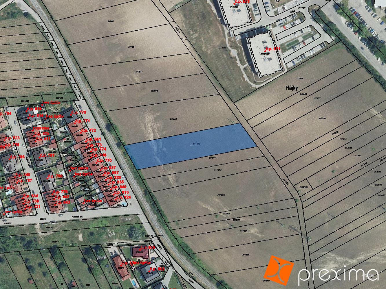 Prodej stavebního pozemku 1 624 m²