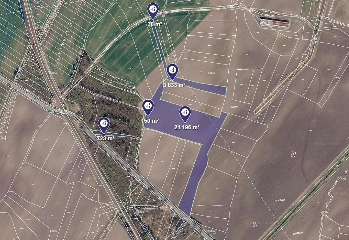 Prodej pole 12 966 m² rezervováno