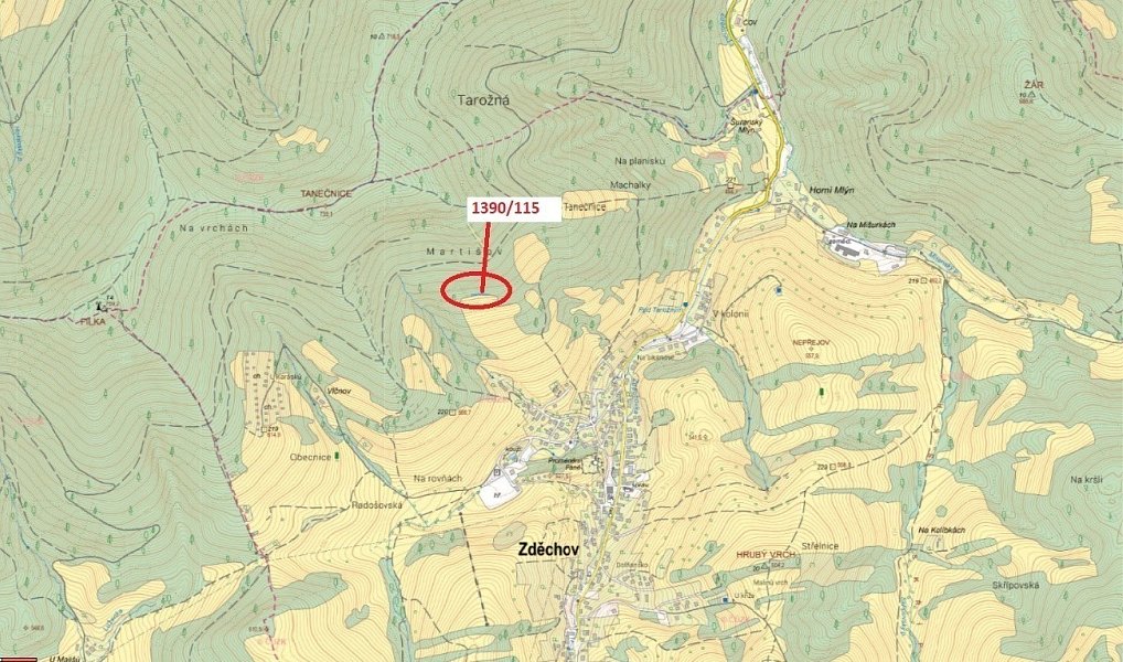 Dražba lesa, 200 m², Vsetín, Zděchov