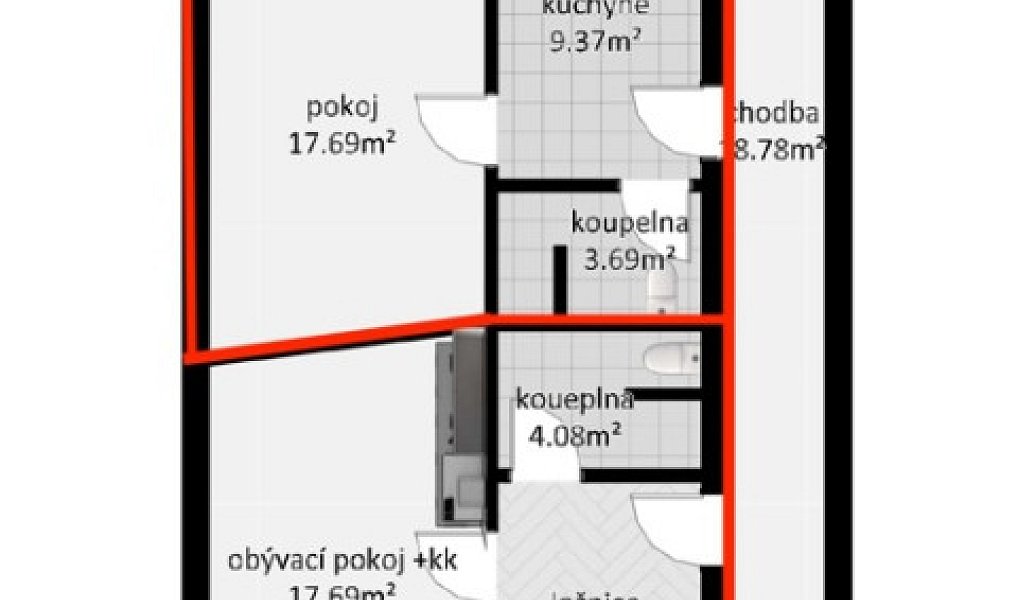 Pronájem bytu 1+1 44 m², Nový Bydžov – náhled fotky 11