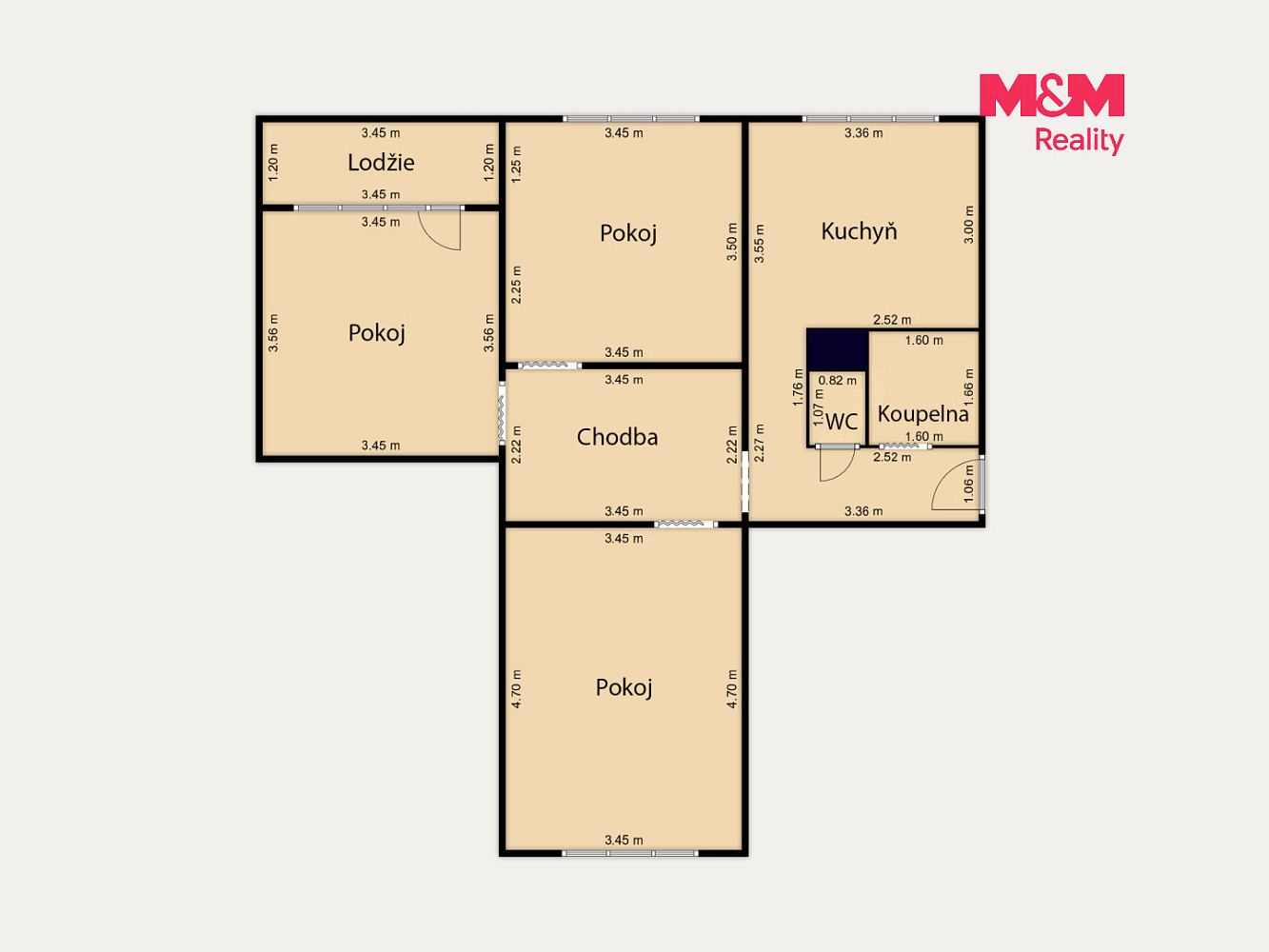 Prodej bytu 3+1 68 m² – fotografie 3