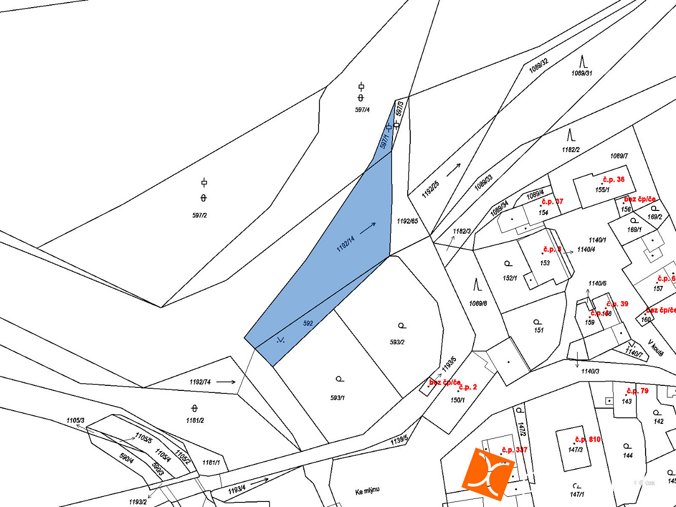 Prodej pozemku 665 m² – fotografie 2