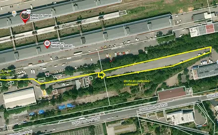Podnájem odstavené/ parkovací plochy Praha 3 - Nákladové nádraží Žižkov, Jana Želivského, Praha 3 - Žižkov