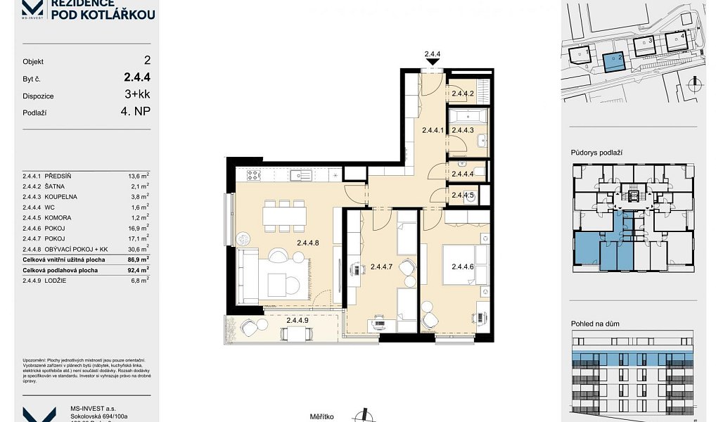Prodej bytu 3+kk 87 m², Praha – náhled fotky 4