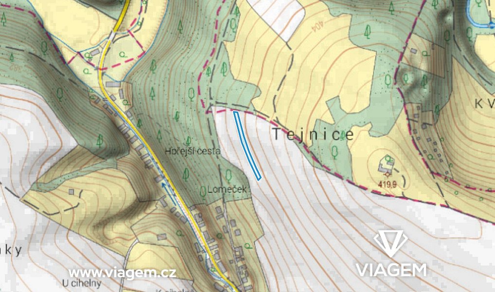 Prodej pole 1 140 m², Církvice – náhled fotky 3