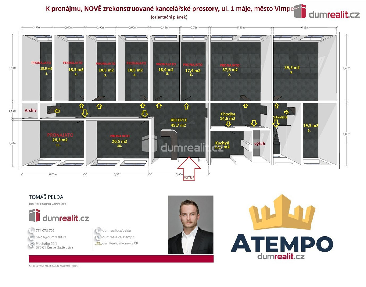 Pronájem kanceláře 39 m² – fotografie 4