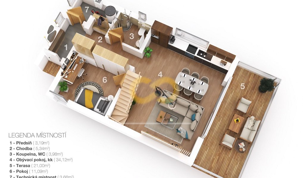 Prodej domu 104 m² s pozemkem 537 m², Horní Planá – náhled fotky 3