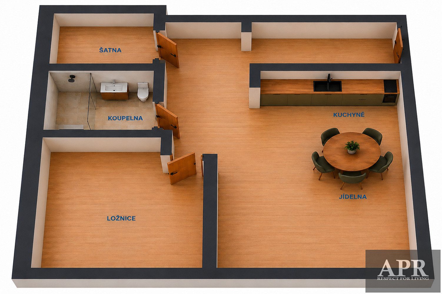 Pronájem bytu 2+kk 54 m² – fotografie 2