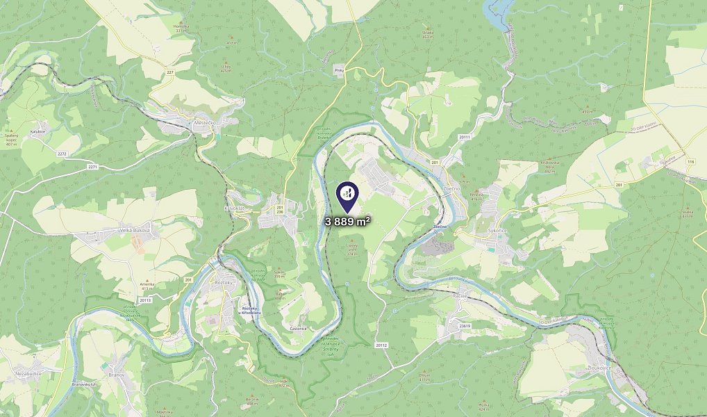 Prodej louky 3 889 m², Zbečno – náhled fotky 3
