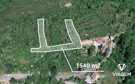 Prodej zahrady 1 540 m², Halenkovice, okres Zlín