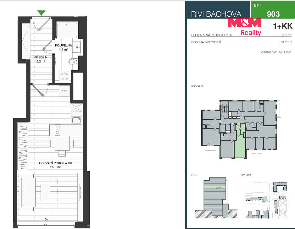 Prodej bytu 1+kk 38 m² – fotografie 4