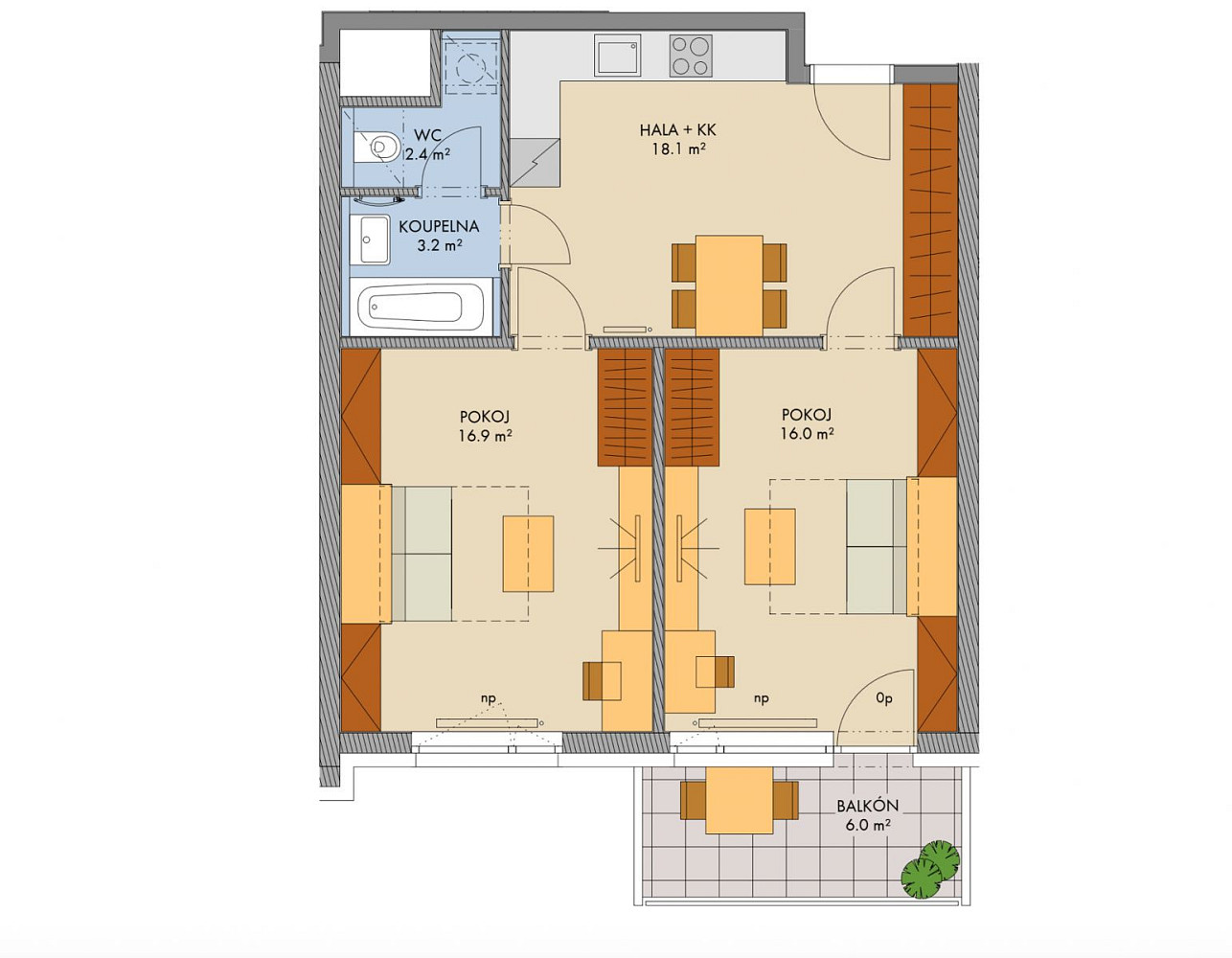 Prodej bytu 2+1 59 m² – fotografie 2