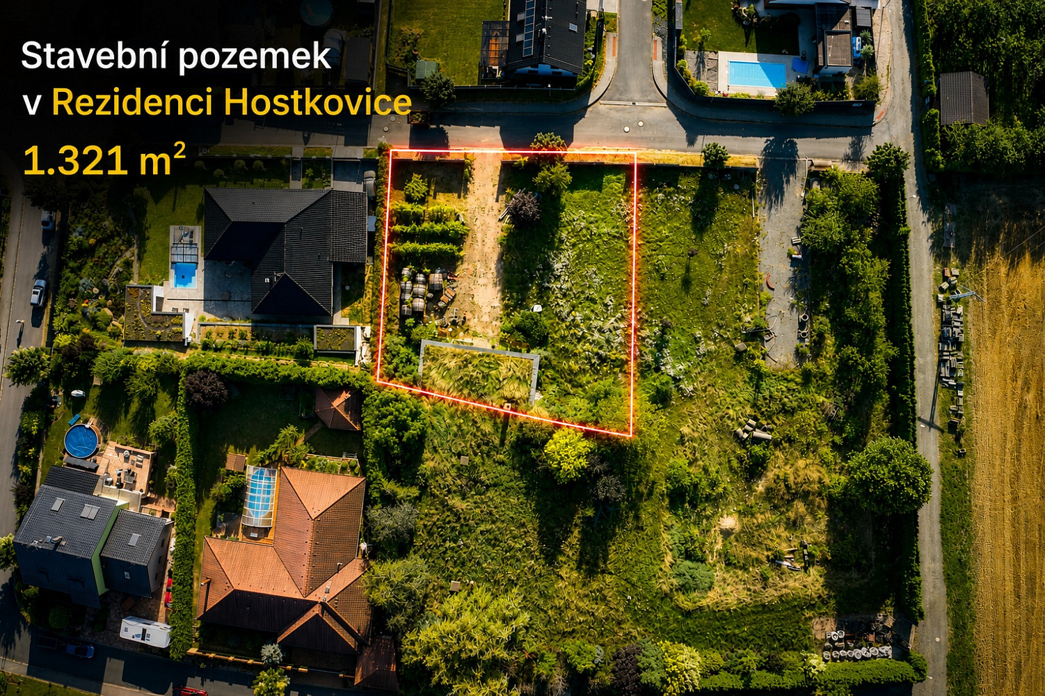 Prodej stavebního pozemku 1 321 m²