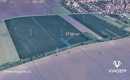 Prodej pole 1 738 m², Újezd u Brna, okres Brno-venkov