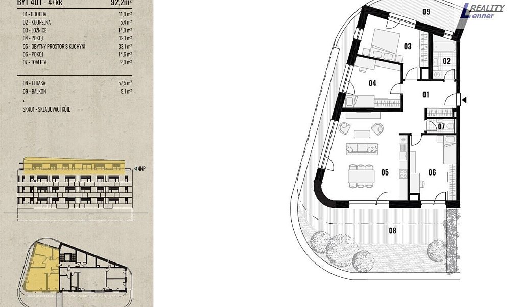 Prodej bytu 3+kk 92 m², Rožmitál pod Třemšínem – náhled fotky 17