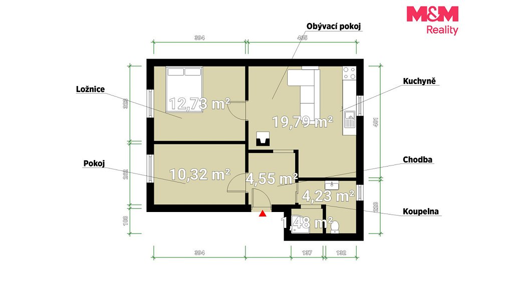Prodej bytu 3+kk 53 m², Holýšov – náhled fotky 3