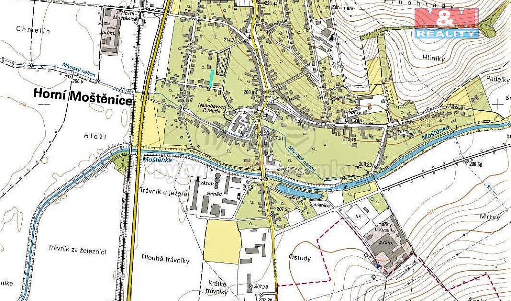 Prodej stavebního pozemku 418 m², Horní Moštěnice – náhled fotky 2