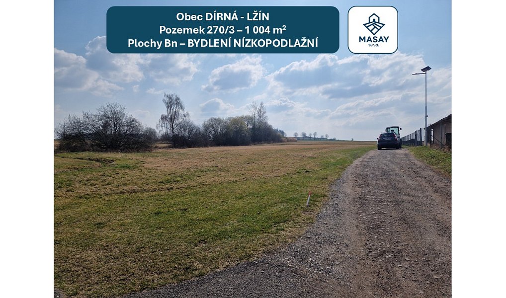 Prodej stavebního pozemku 1 004 m², Dírná – náhled fotky 11