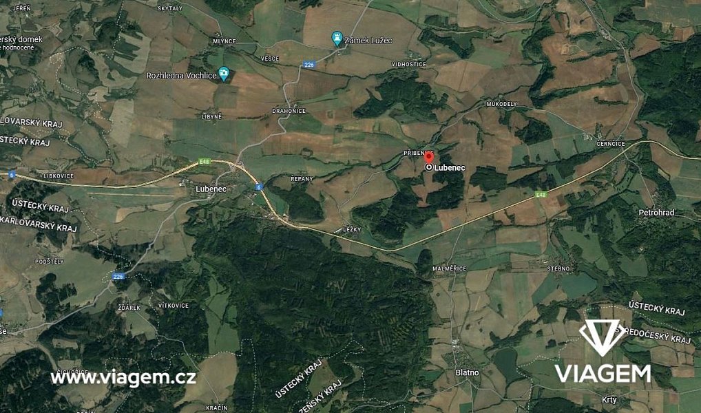 Prodej lesa 7 495 m², Lubenec – náhled fotky 3