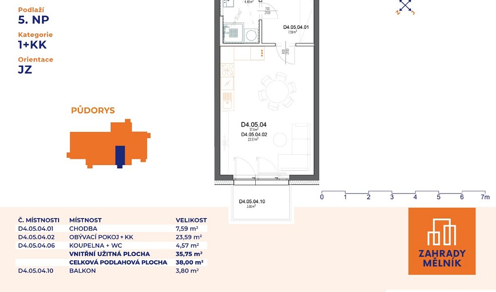 Prodej bytu 1+kk 38 m², Mělník – náhled fotky 6