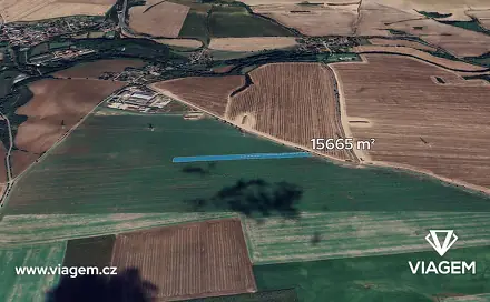 Prodej pole 2 447 m², Klobuky, okres Kladno