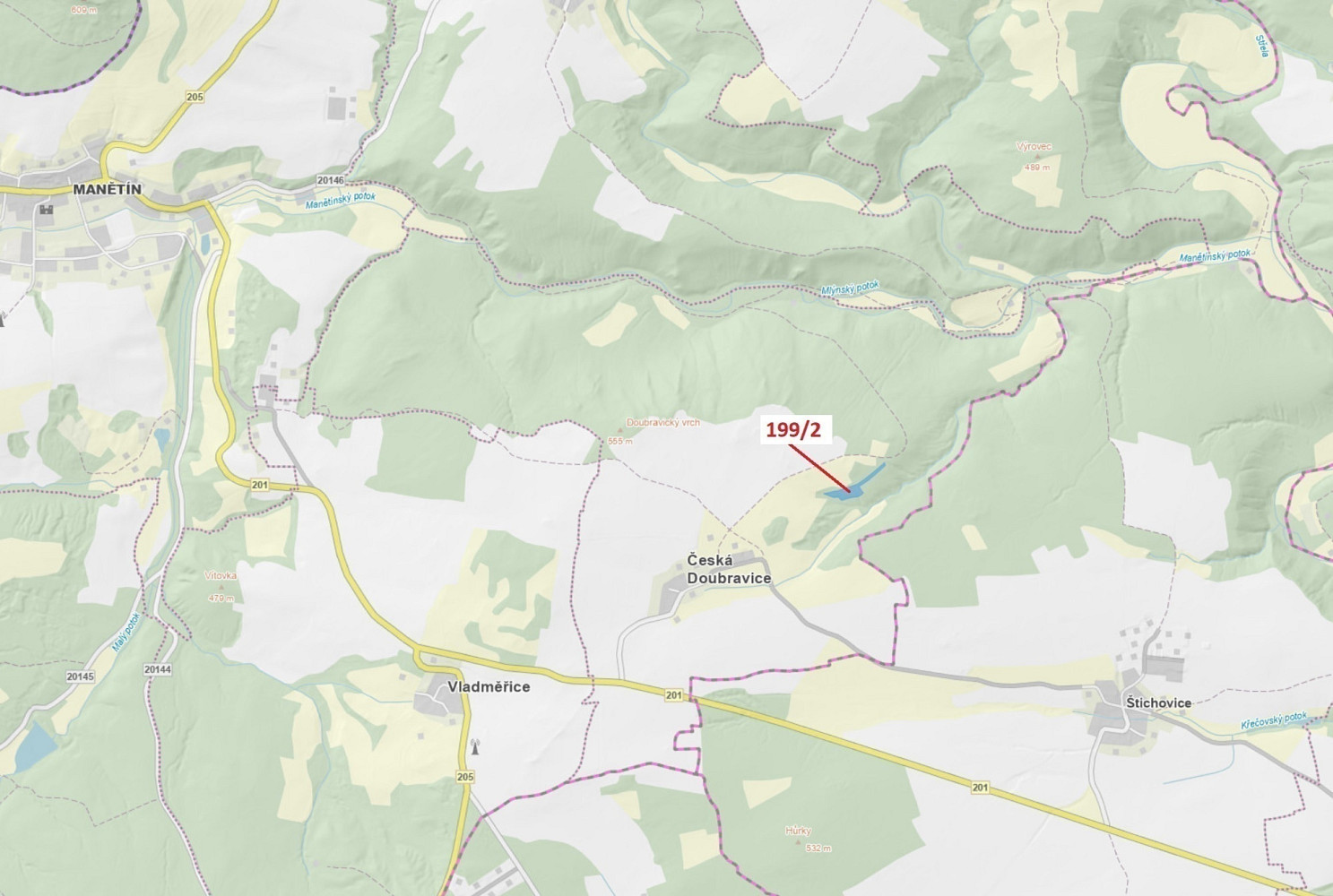 Dražba lesa 8 273 m², Štichovice