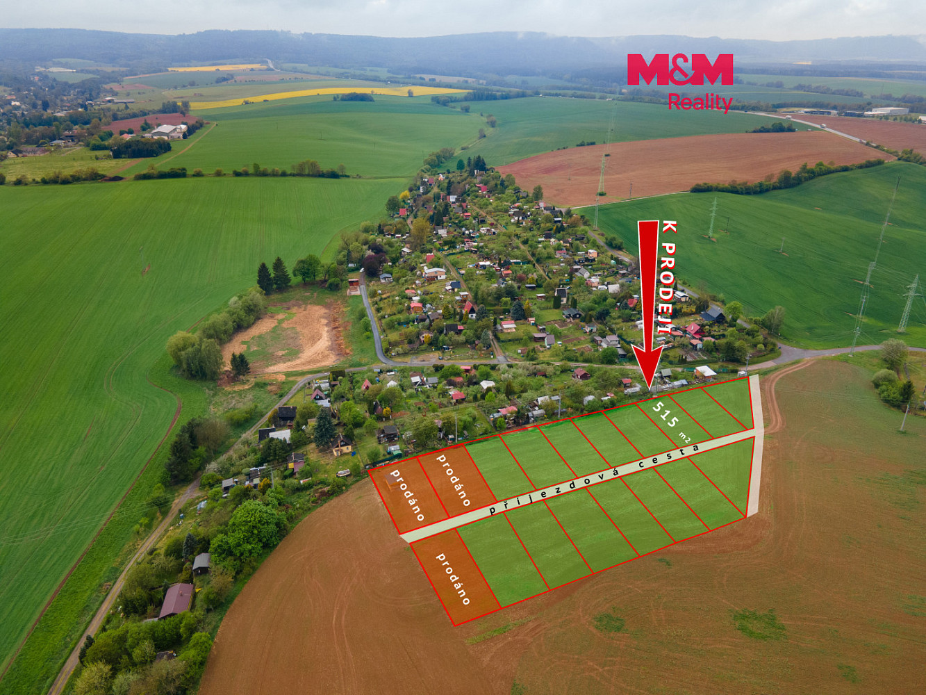 Prodej pole 514 m²