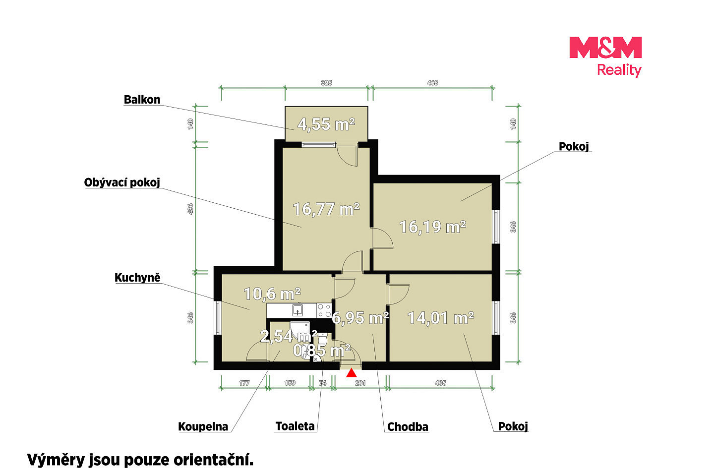 Pronájem bytu 3+1 65 m² – fotografie 4