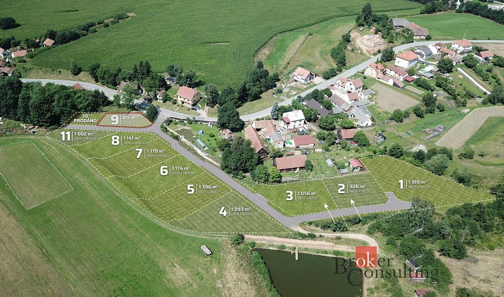 Prodej stavebního pozemku 779 m², Černá – náhled fotky 2