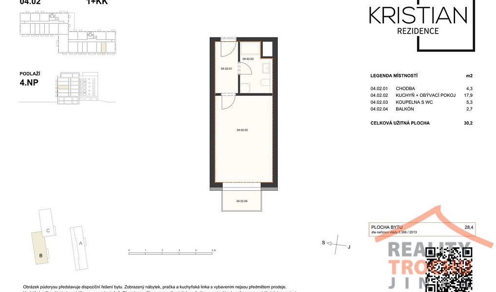 Prodej bytu 1+kk 28 m², Hradec Králové – náhled fotky 3