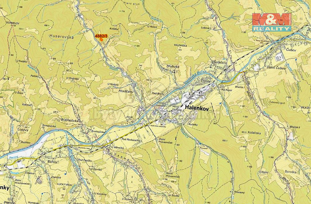 Prodej louky, 3970 m², Halenkov – pohled 2
