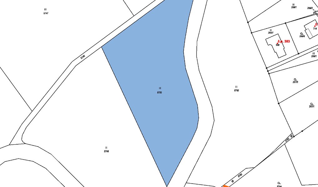 Prodej pole 2 892 m², Javornice – náhled fotky 2