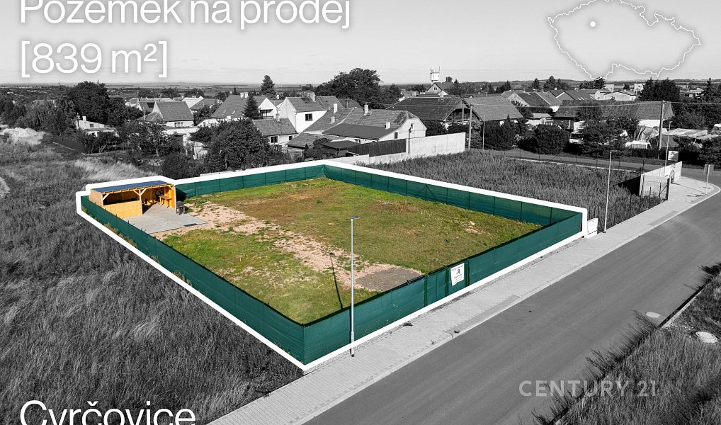 Prodej pozemku, 839 m², Kladno, Cvrčovice