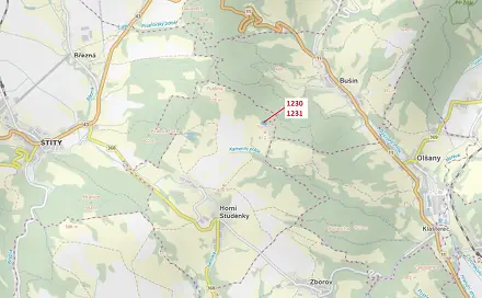 Dražba lesa 7 904 m², Horní Studénky