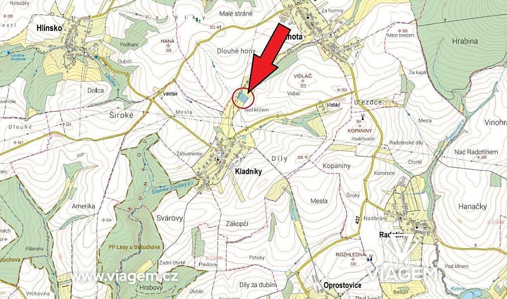 Prodej pole 1 252 m², Kladníky – náhled fotky 3