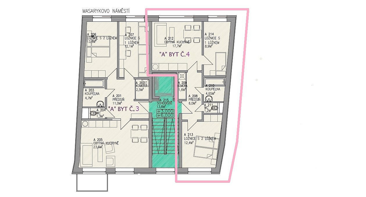 Prodej bytu 3+kk 66 m² – fotografie 2