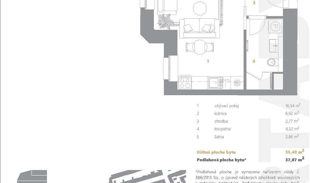 Prodej bytu 2+kk 44 m², Ostrava – náhled fotky 3