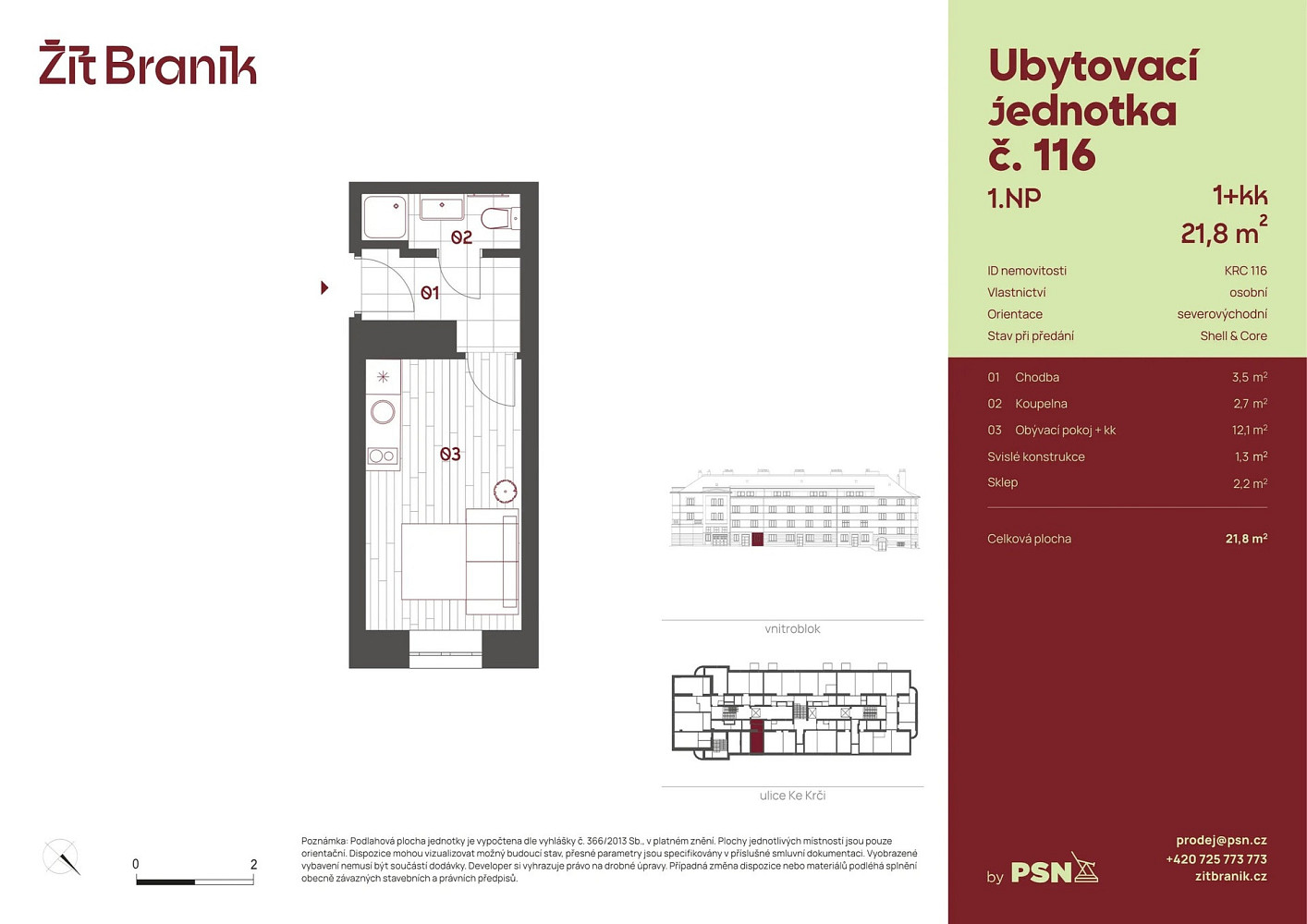 Prodej bytu 1+kk 21 m² – fotografie 2