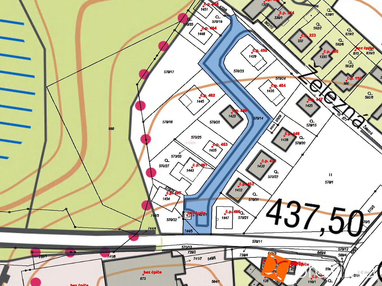 Prodej pozemku 1 742 m² – fotografie 3