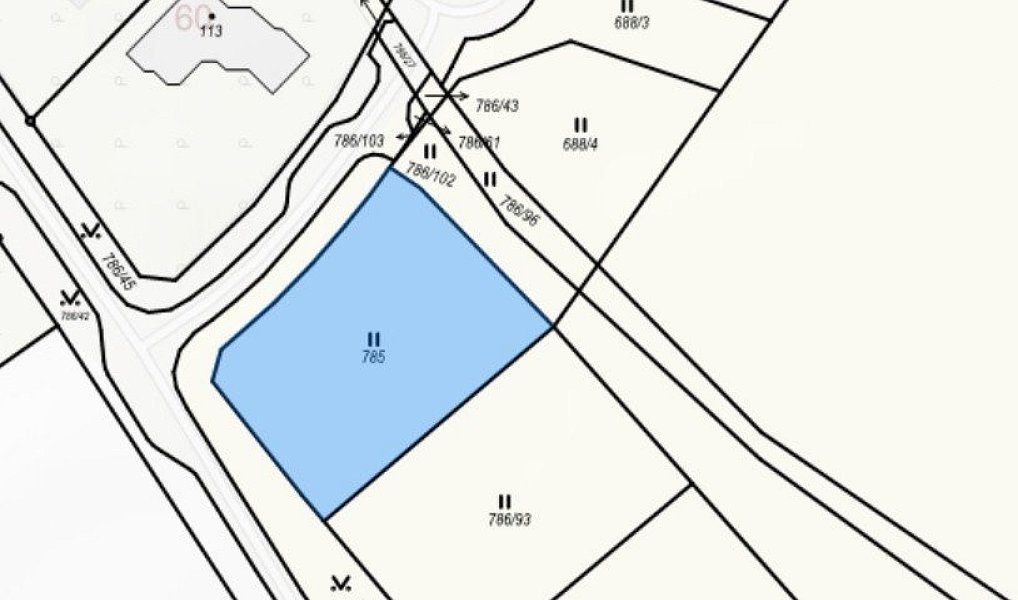 Prodej stavebního pozemku 1064 m2 , Třebíč - Račerovice — foto 3