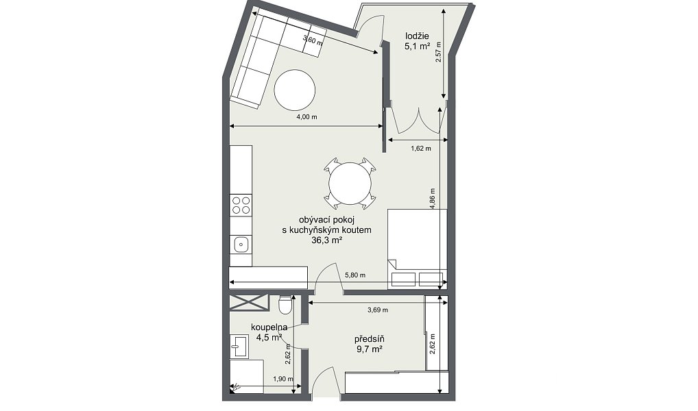 Prodej bytu 2+kk 50 m², Praha – náhled fotky 16