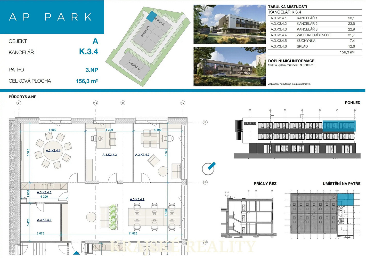 Pronájem kanceláře 156 m² – fotografie 2