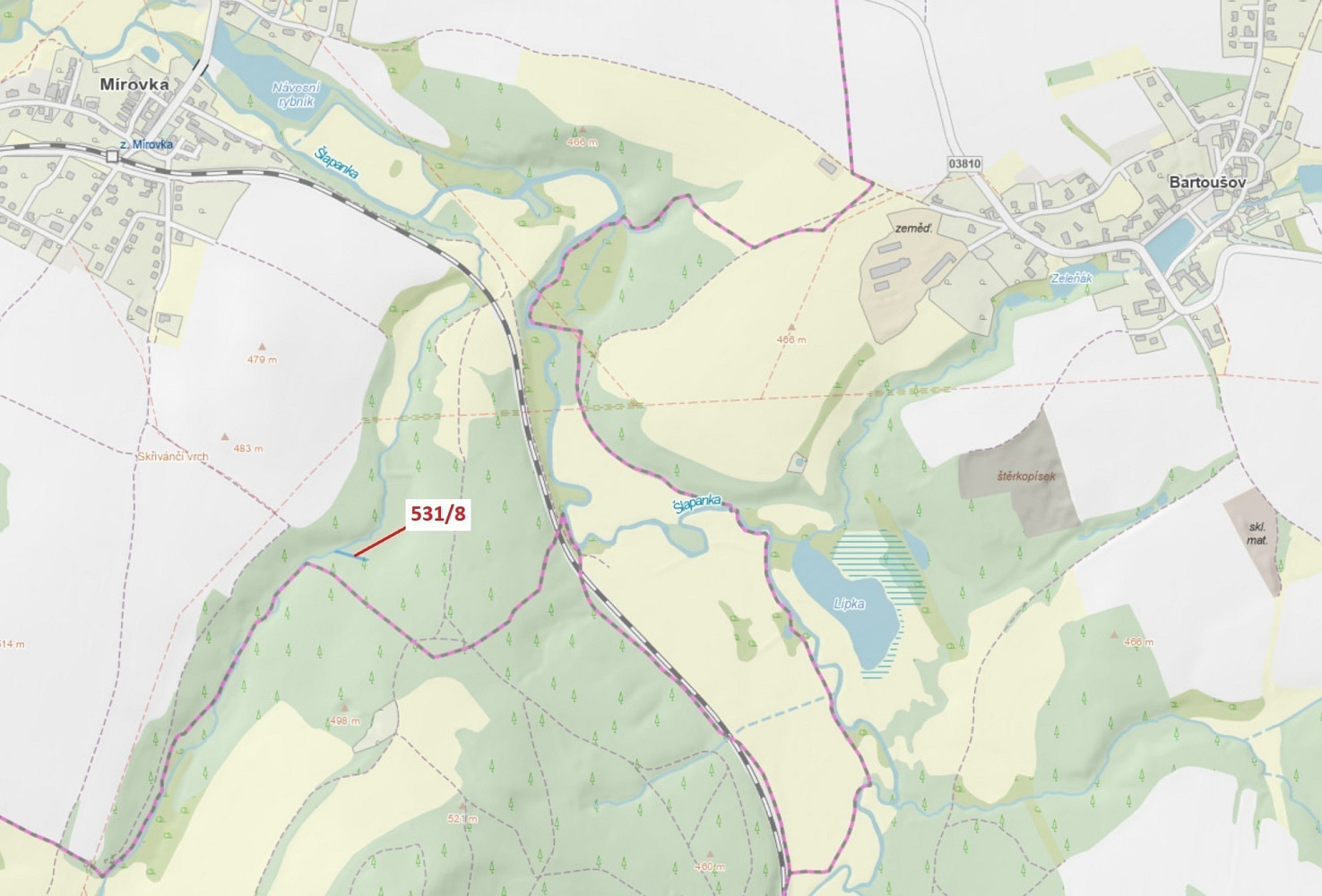 Dražba lesa 212 m²