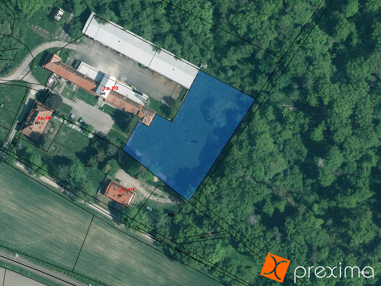 Prodej komerčního pozemku 1 471 m²