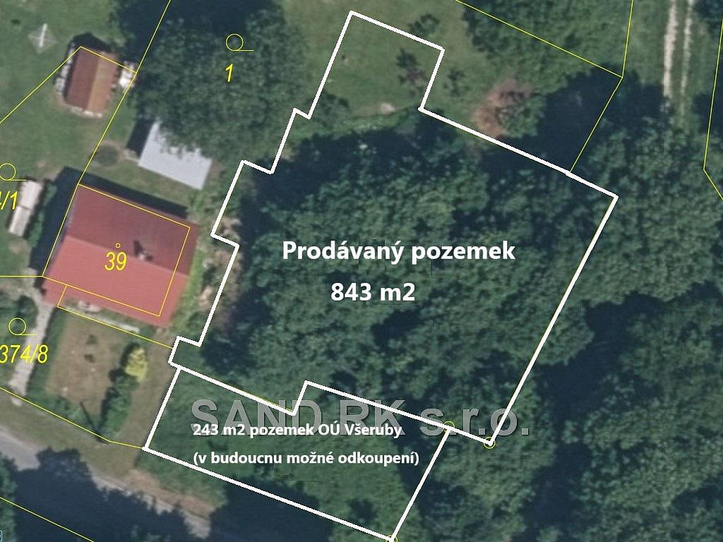 Prodej stavebního pozemku 843 m² – fotografie 4