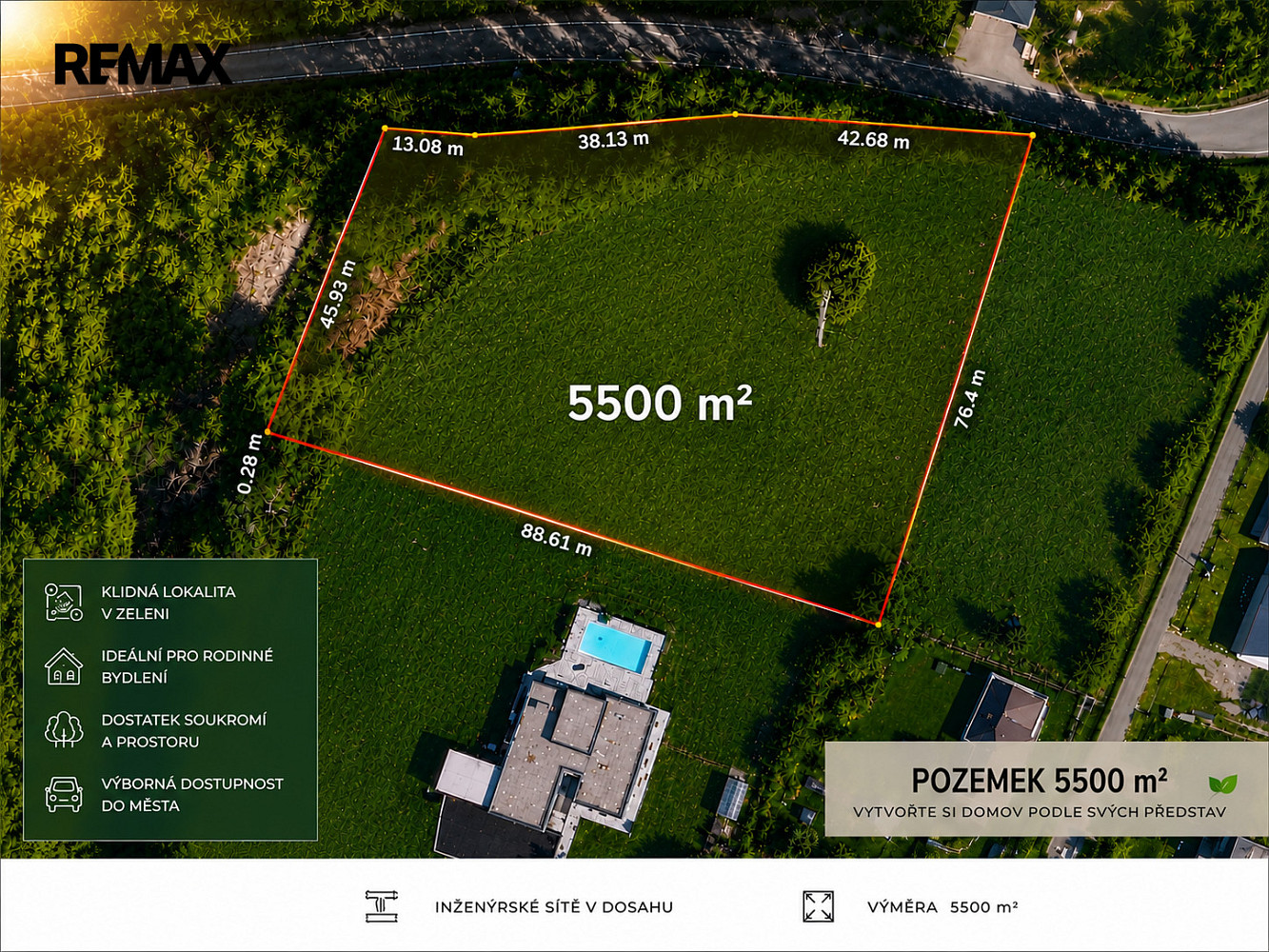 Prodej stavebního pozemku 5 500 m²