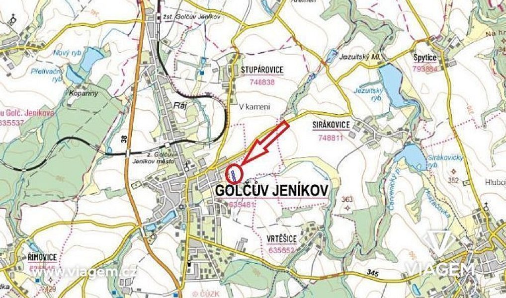 Prodej pole 1 259 m², Golčův Jeníkov – náhled fotky 3
