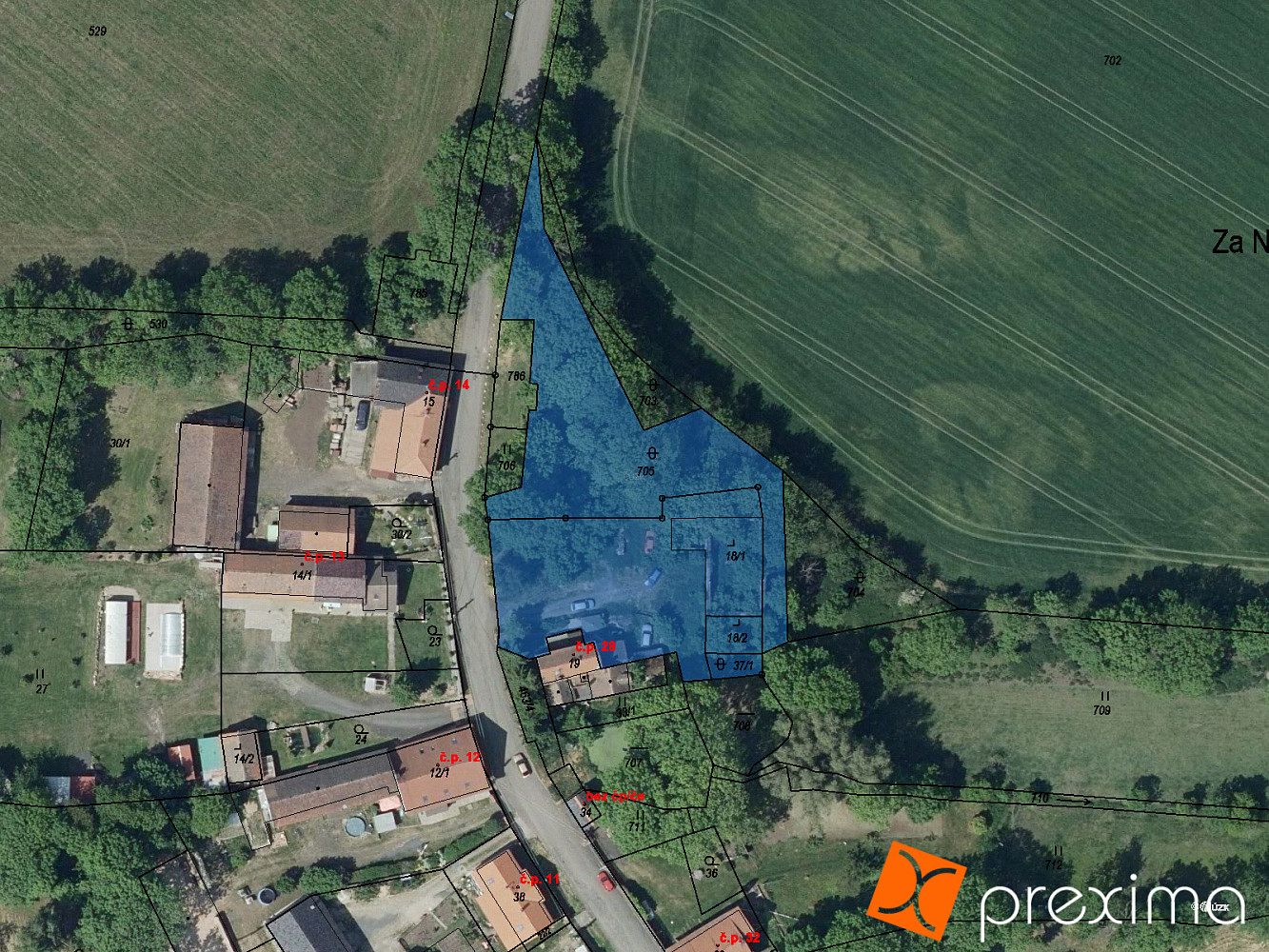 Prodej stavebního pozemku 442 m²