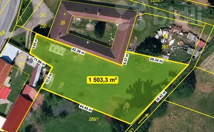 Prodej stavebního pozemku 1 500 m², Bečice, okres České Budějovice